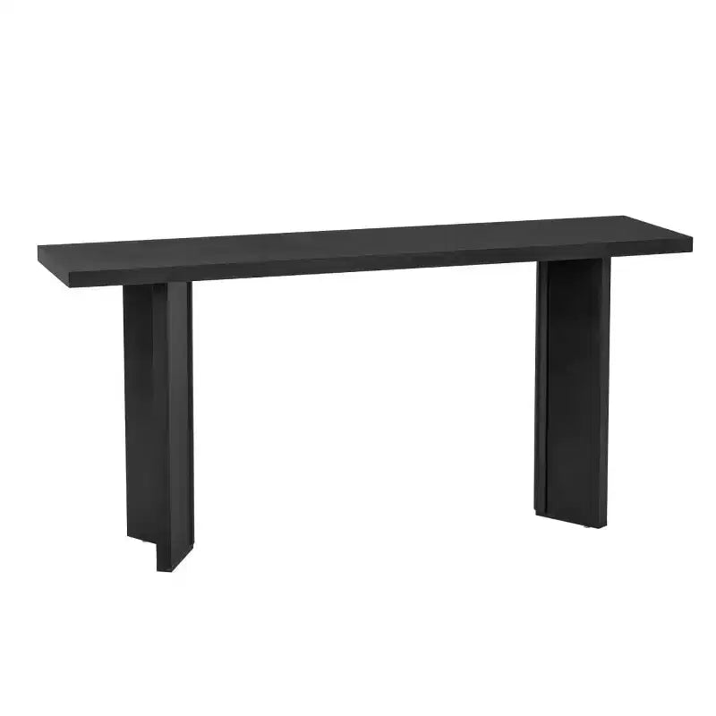 Console d'entrée moderne avec placage en pin et pieds géométriques, table de couloir ou de canapé étroite pour entrée, salon - Panipeachy