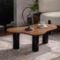 GDFStudio Riverlake Modern Wooden Irregular Cloud-Shaped Coffee Table