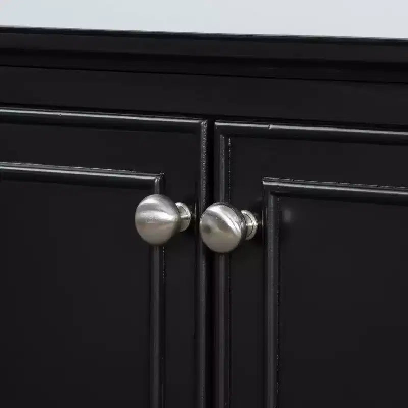 MAYEERTY Meuble-lavabo de salle de bain 30 po sans évier, portes d'armoire multifonctionnelles, tiroir, cadre solide en MDF noir