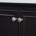 MAYEERTY Meuble-lavabo de salle de bain 30 po sans évier, portes d'armoire multifonctionnelles, tiroir, cadre solide en MDF noir