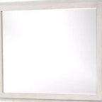 Miroir de commode Royal Hampton 48 po, cadre gris patiné, bois d'hévéa massif