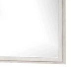 Miroir de commode Royal Hampton 48 po, cadre gris patiné, bois d'hévéa massif