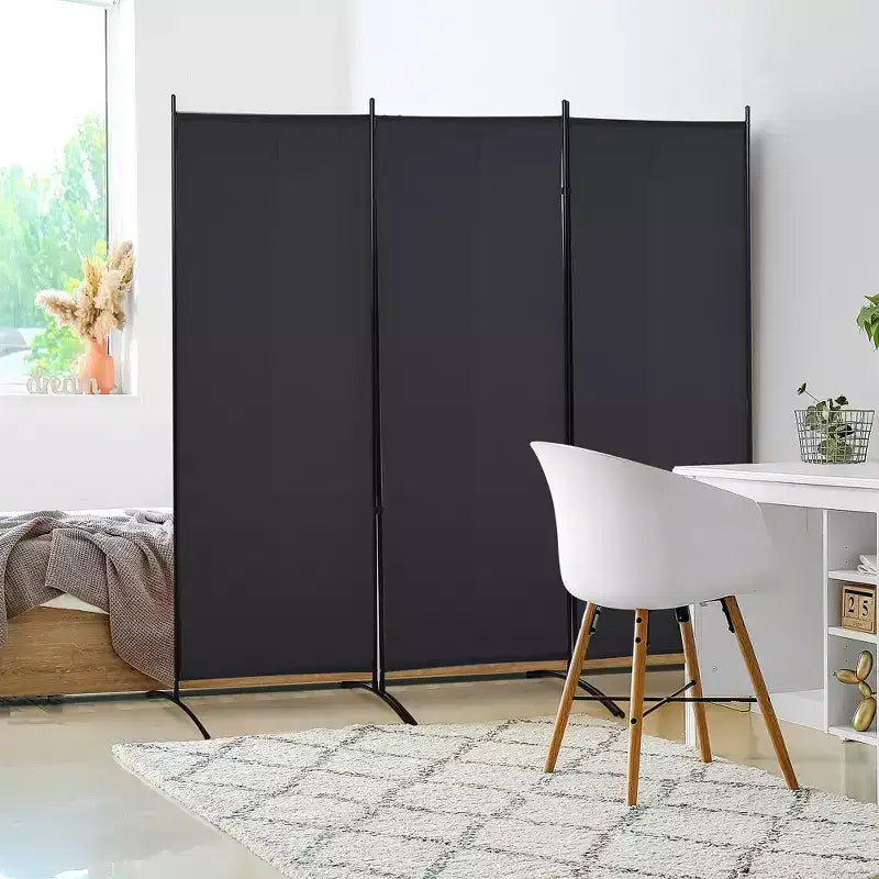 6'H 3 Panel Room Divider, Indoor Privacy Screen for Home