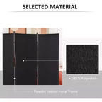 6'H 3 Panel Room Divider, Indoor Privacy Screen for Home
