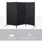 6'H 3 Panel Room Divider, Indoor Privacy Screen for Home