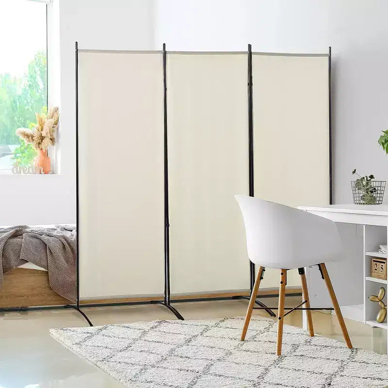 6'H 3 Panel Room Divider, Indoor Privacy Screen for Home