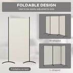6'H 3 Panel Room Divider, Indoor Privacy Screen for Home