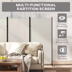 6'H 3 Panel Room Divider, Indoor Privacy Screen for Home