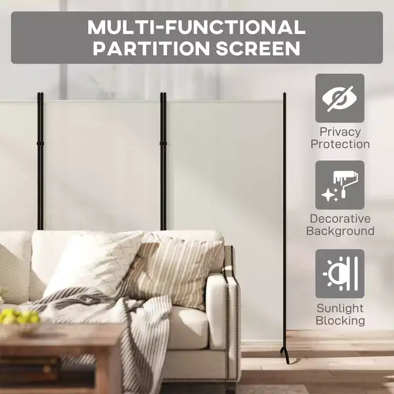 6'H 3 Panel Room Divider, Indoor Privacy Screen for Home