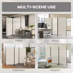 6'H 3 Panel Room Divider, Indoor Privacy Screen for Home