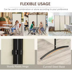 6'H 3 Panel Room Divider, Indoor Privacy Screen for Home