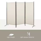 6'H 3 Panel Room Divider, Indoor Privacy Screen for Home