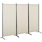 6'H 3 Panel Room Divider, Indoor Privacy Screen for Home