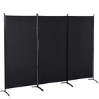 6'H 3 Panel Room Divider, Indoor Privacy Screen for Home