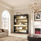 Famapy Vintage Minimalist Display Bookcase with 3-Drawer & 5-Tier Open shelf,Lancaster Heritage Design Bookshelf