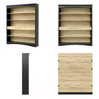 Famapy Vintage Minimalist Display Bookcase with 3-Drawer & 5-Tier Open shelf,Lancaster Heritage Design Bookshelf
