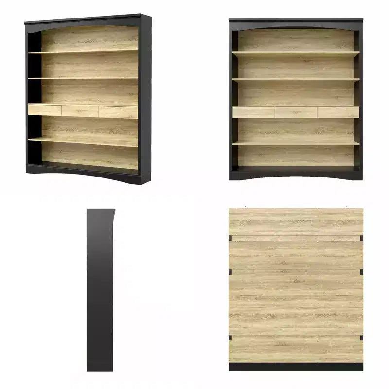 Famapy Vintage Minimalist Display Bookcase with 3-Drawer & 5-Tier Open shelf,Lancaster Heritage Design Bookshelf