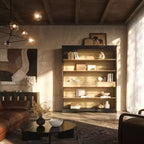 Famapy Vintage Minimalist Display Bookcase with 3-Drawer & 5-Tier Open shelf,Lancaster Heritage Design Bookshelf