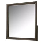 Royal Hampton Dresser Mirror, Beveled Glass, Dark Brown Wood Frame, 44x45