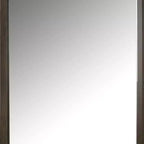 Royal Hampton Dresser Mirror, Beveled Glass, Dark Brown Wood Frame, 44x45