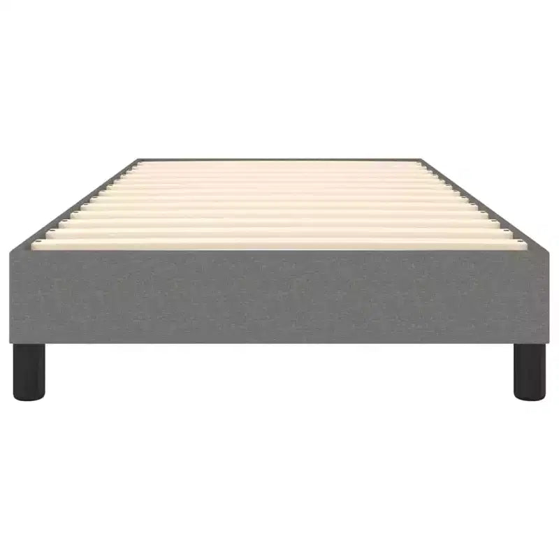 Cadre de lit Tissu gris foncé (100 % polyester), contreplaqué, bois composite