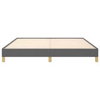 Cadre de lit Gris foncé 100 % polyester, contreplaqué, bois composite King