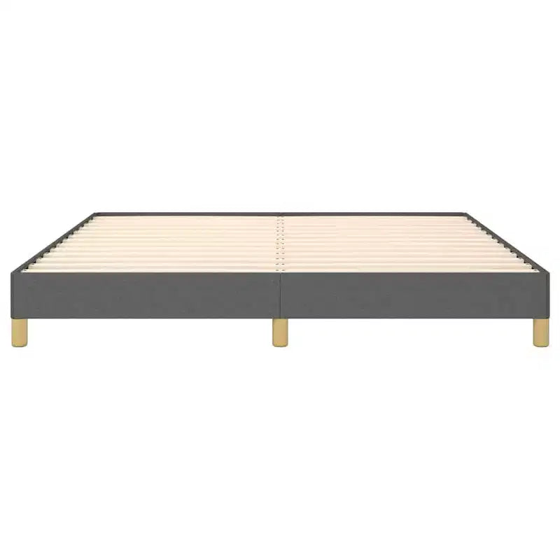 Cadre de lit Gris foncé 100 % polyester, contreplaqué, bois composite King