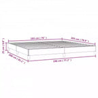 Cadre de lit Gris foncé 100 % polyester, contreplaqué, bois composite King