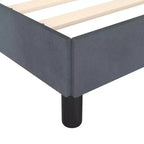 Cadre de lit avec tête de lit Velours gris foncé, contreplaqué, bois manufacturé