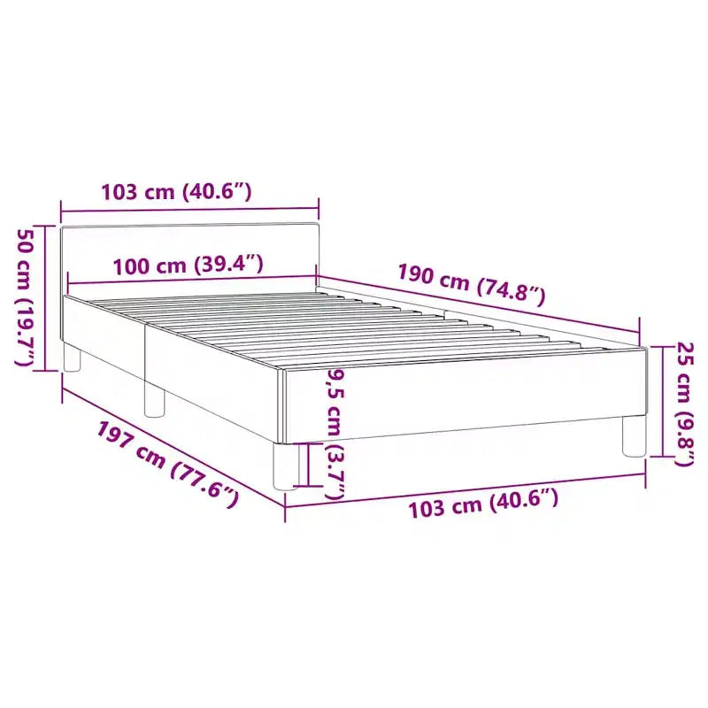 Cadre de lit avec tête de lit Similicuir blanc, contreplaqué, bois manufacturé