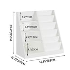 Homy Casa Kids Bookshelf and Toy Storage Organizer with Open Shelves, White