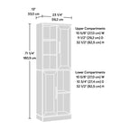 Homy Casa Armoire de rangement avec étagères réglables et portes, Marron