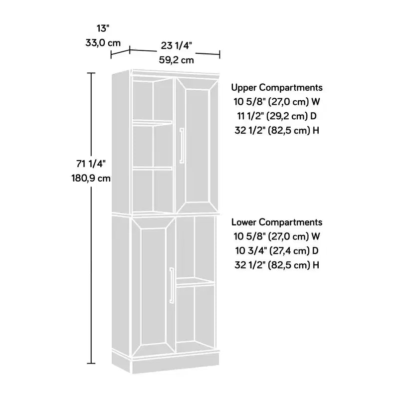 Homy Casa Armoire de rangement avec étagères réglables et portes, Marron