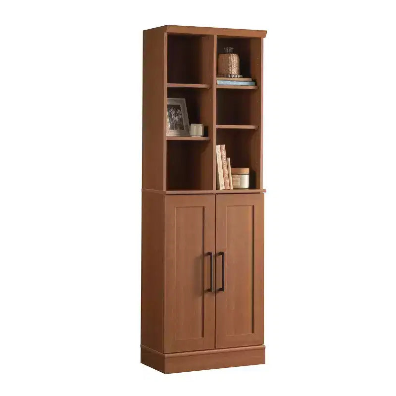 Homy Casa Armoire de rangement avec étagères réglables et portes, Marron