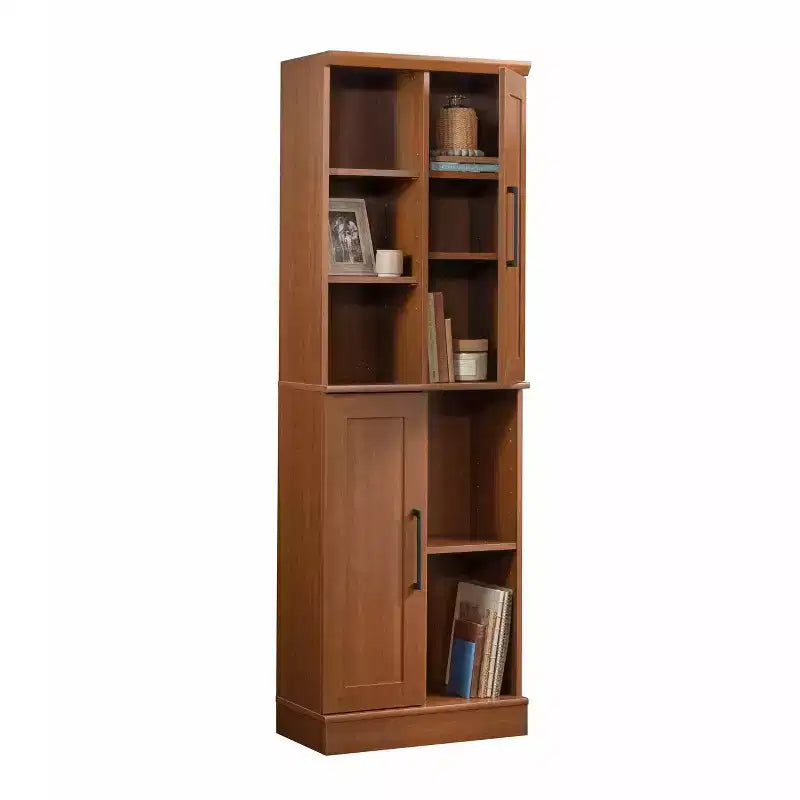 Homy Casa Armoire de rangement avec étagères réglables et portes, Marron