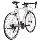 21-Speed Carbon Steel Road Bike with Shimano Drivetrain 700x25C Tires Drop-Bar Commuter Bicycle