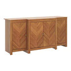 Buffet Galano 4 portes à chevrons en Noyer ambré 61,9 L 19,6 P 30 H