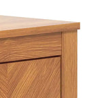 Buffet Galano 4 portes à chevrons en Noyer ambré 61,9 L 19,6 P 30 H