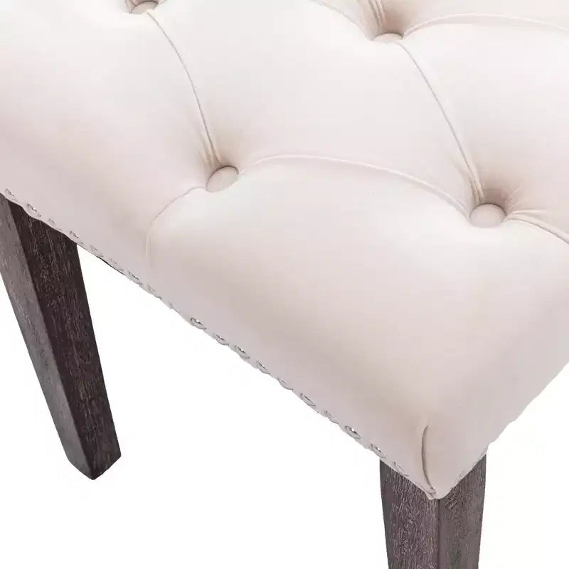 EHMKNP Banc capitonné élégant en velours touffeté Banc décoratif pour salle à manger, Tabouret d'appoint pour chambre, Siège d'entrée avec pieds en bois