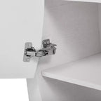 Meuble de rangement GDFStudio Oscar à 4 portes en placage de frêne avec pieds incurvés et étagères réglables