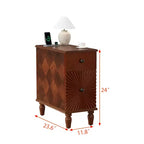 Table d'appoint de canapé moderne JVNOXK de 61 cm de haut avec deux tiroirs spacieux et un grand plateau, idéale pour les tables d'appoint de salon étroites