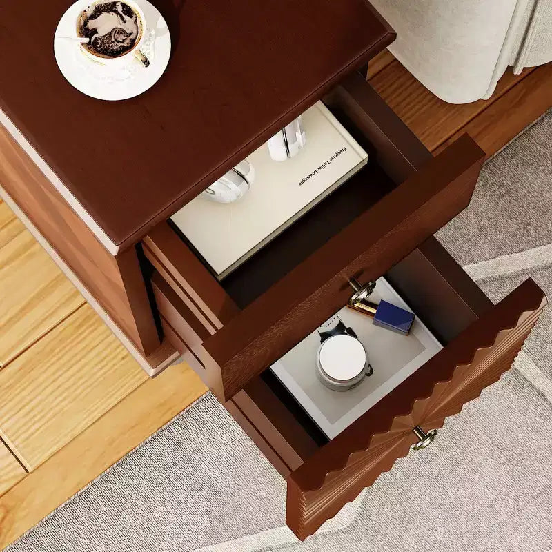 Table d'appoint de canapé moderne JVNOXK de 61 cm de haut avec deux tiroirs spacieux et un grand plateau, idéale pour les tables d'appoint de salon étroites
