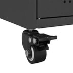 vidaXL Commode noir Acier laminé à froid Meuble de rangement rectangulaire
