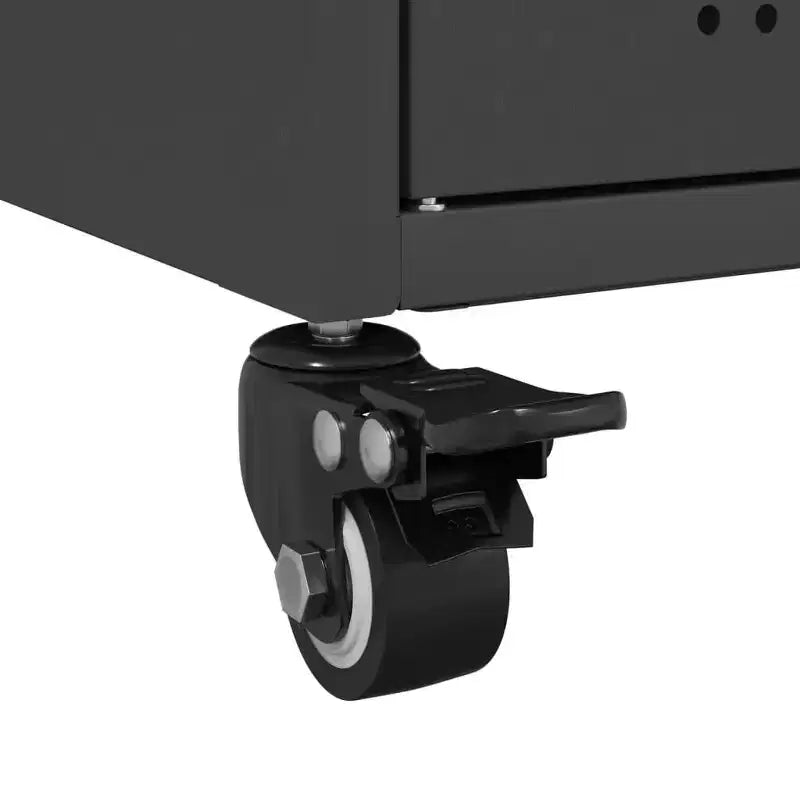 vidaXL Commode noir Acier laminé à froid Meuble de rangement rectangulaire