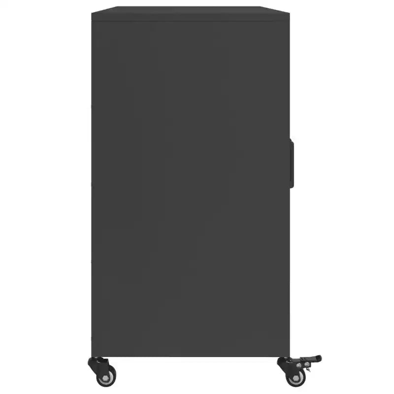 vidaXL Commode noir Acier laminé à froid Meuble de rangement rectangulaire