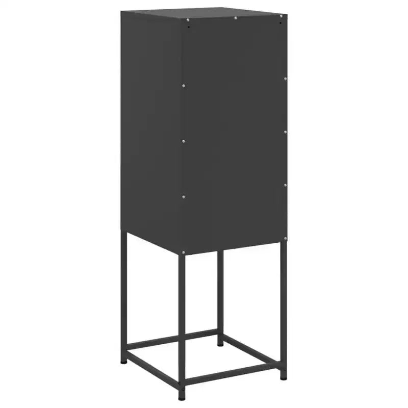 vidaXL Vaisselier haut noir Acier Vaisselier haut rectangulaire Industriel