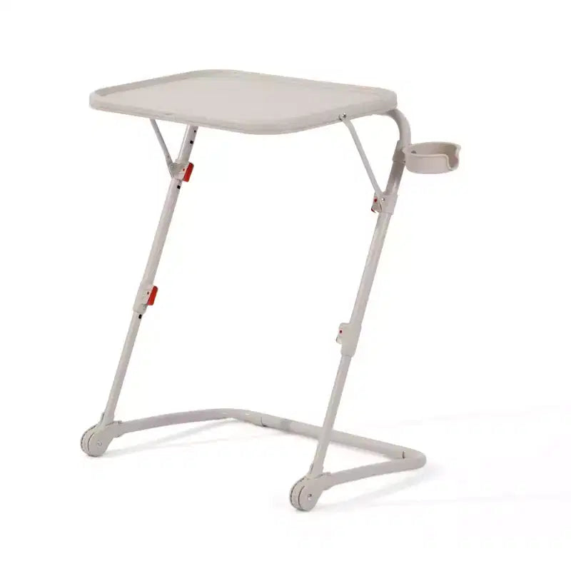 Bureau pliant réglable en hauteur FurnitureR avec plateau en PP, table de travail portable peu encombrante avec roulettes et tiroirs de rangement latéraux pour le bureau à domicile
