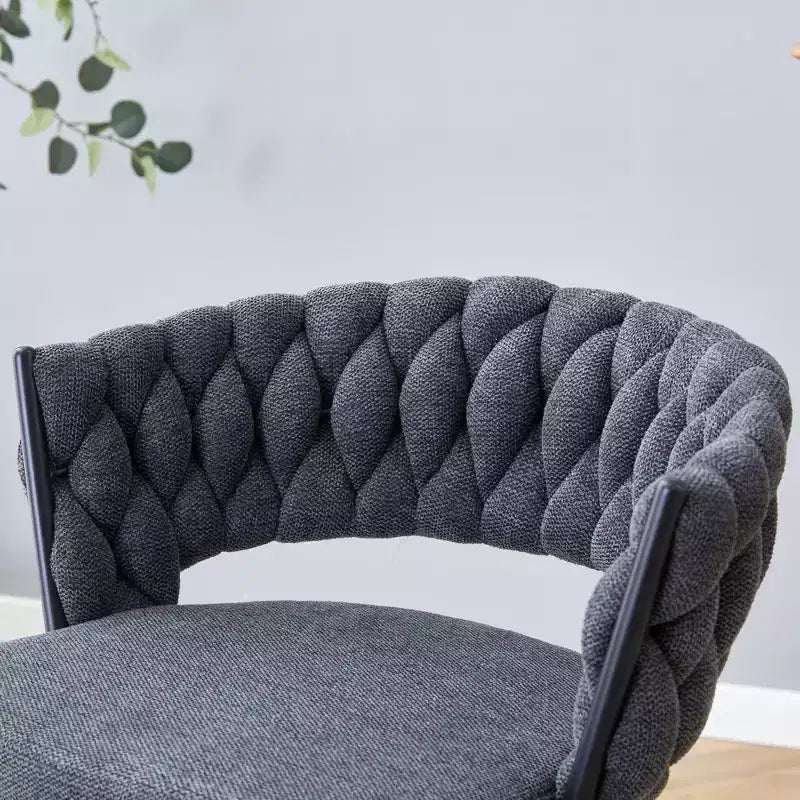 Lot de 2/4 tabourets de bar pivotants Okak, tabourets de comptoir en coton respirant avec cadre en métal galvanisé, sièges résistants à la rouille pour cuisine