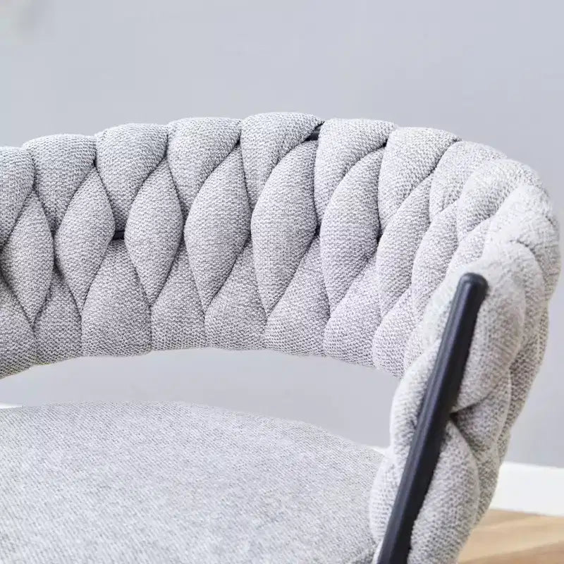 Lot de 2/4 tabourets de bar pivotants Okak, tabourets de comptoir en coton respirant avec cadre en métal galvanisé, sièges résistants à la rouille pour cuisine
