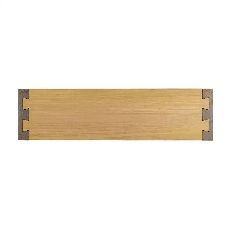 Console de ferme, table d'entrée en bois vieilli avec assemblages à queue d'aronde, étagère inférieure pour couloir ou salon - Panipeachy